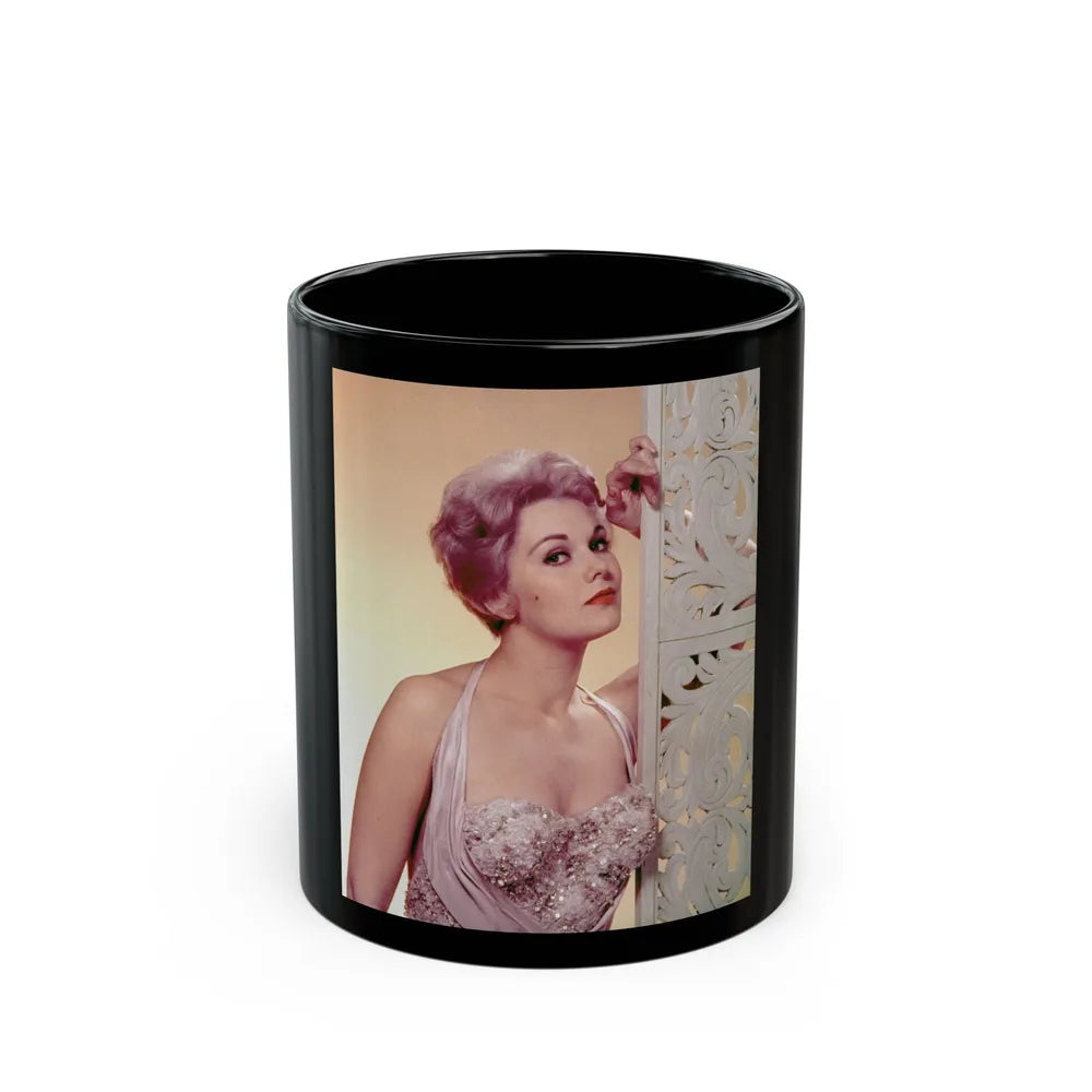 Kim Novak #362 (Vintage Female Icon) Black Coffee Mug-11oz-Go Mug Yourself