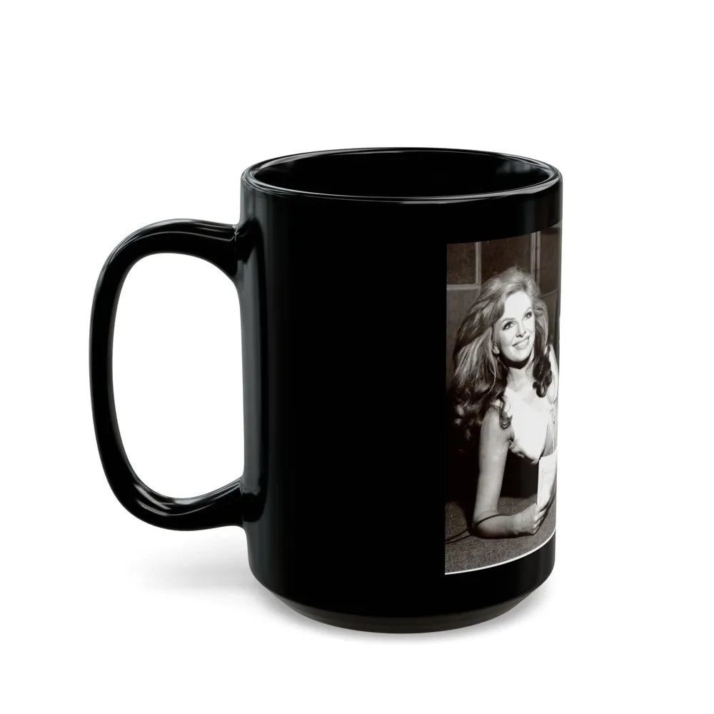 Julie Ege #111 (Vintage Female Icon) Black Coffee Mug-Go Mug Yourself