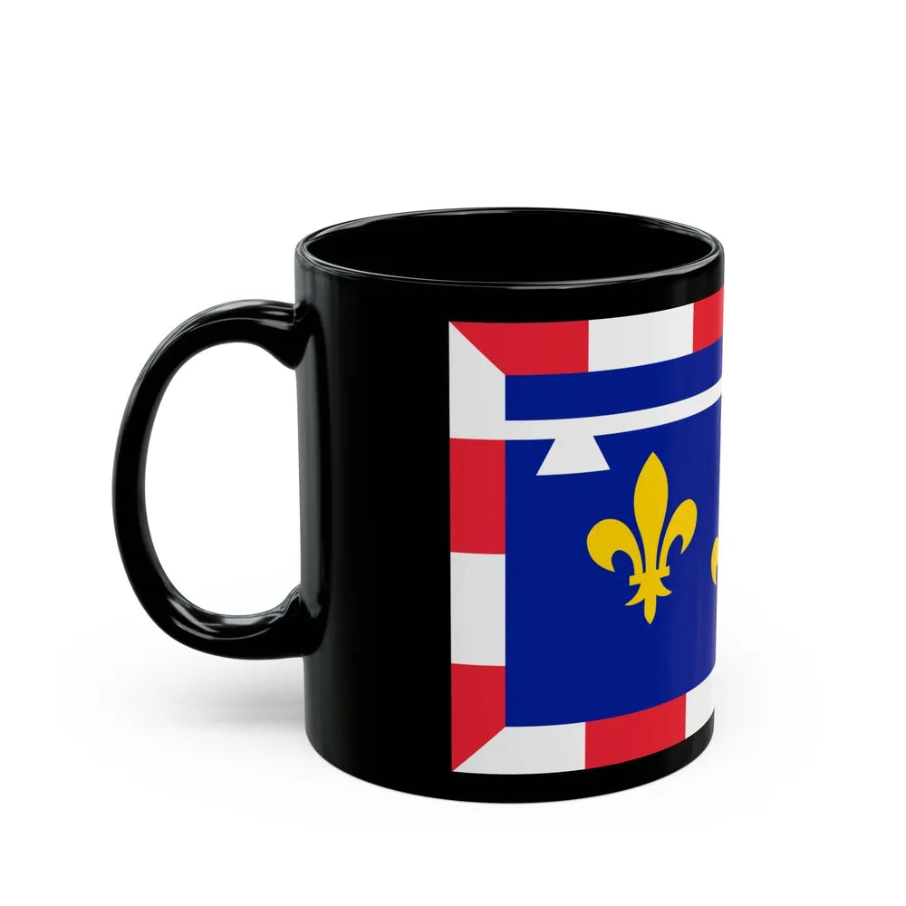 Flag of Centre Val de Loire France 2 - Black Coffee Mug-Go Mug Yourself