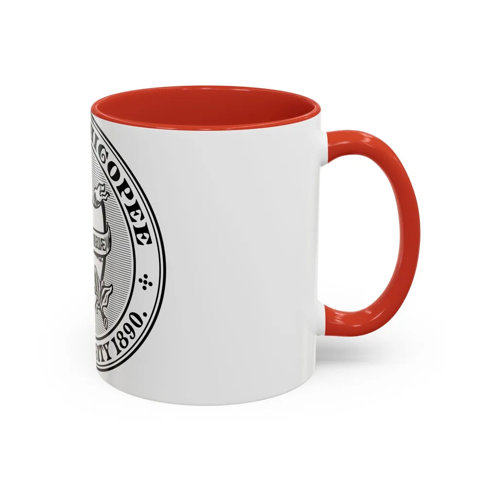 Seal of Chicopee Massachusetts - Accent Coffee Mug-Go Mug Yourself