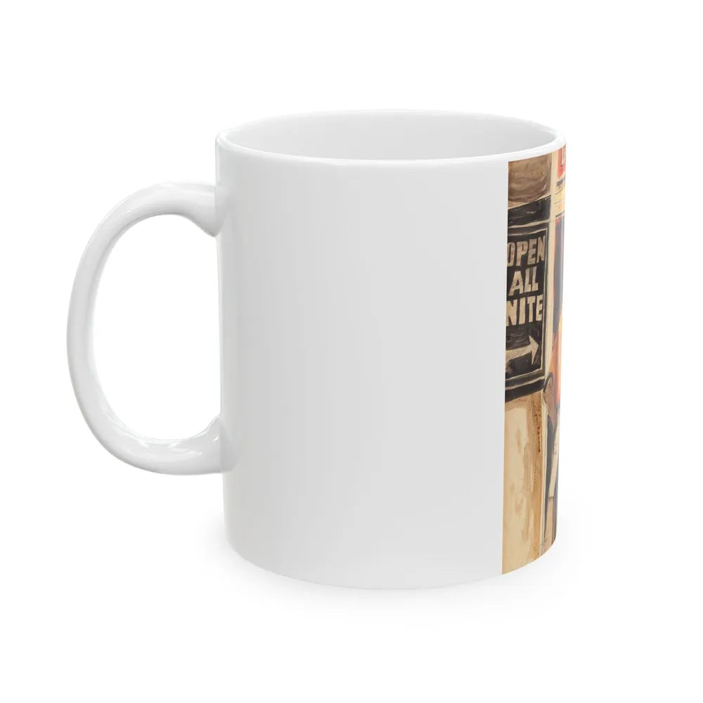 Dragons, Last Exit to Brooklyn illustration - White Coffee Mug-Go Mug Yourself