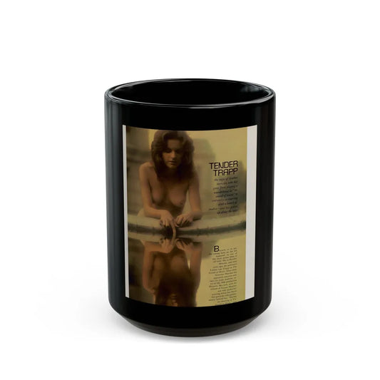 Heather Menzies #09 - Topless (Vintage Female Icon) Black Coffee Mug-15oz-Go Mug Yourself