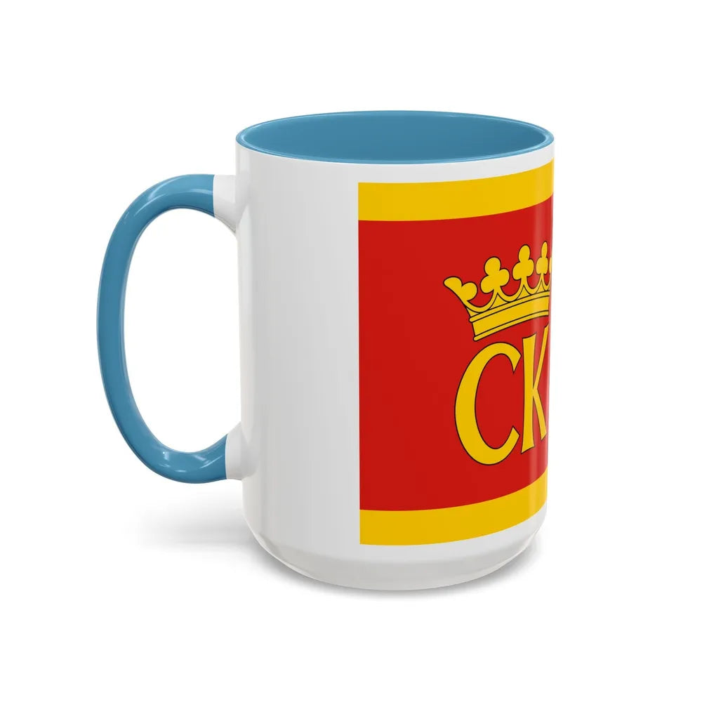 Flag of Kielce Poland - Accent Coffee Mug-Go Mug Yourself