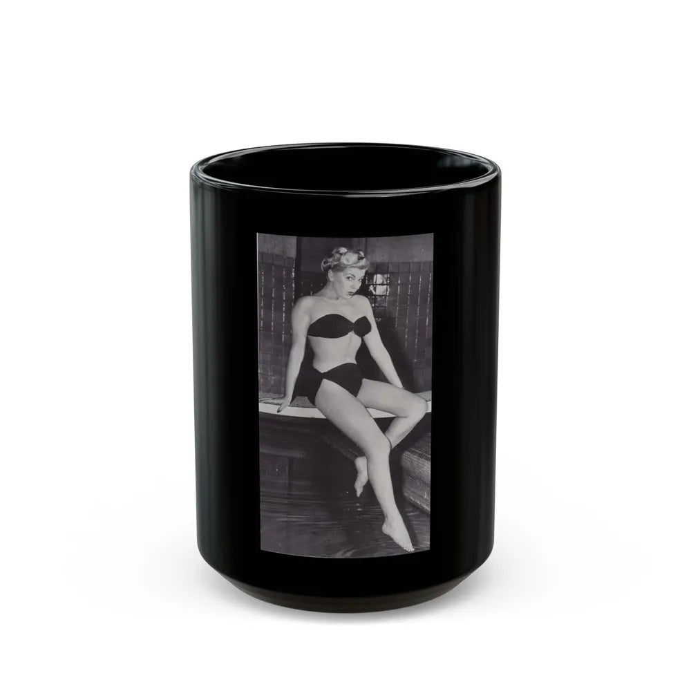 Barbara Nichols #257 (Vintage Female Icon) Black Coffee Mug-15oz-Go Mug Yourself