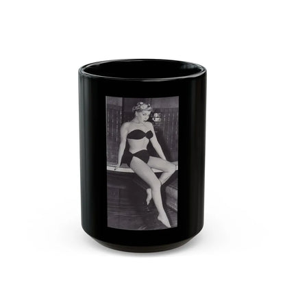 Barbara Nichols #257 (Vintage Female Icon) Black Coffee Mug-15oz-Go Mug Yourself