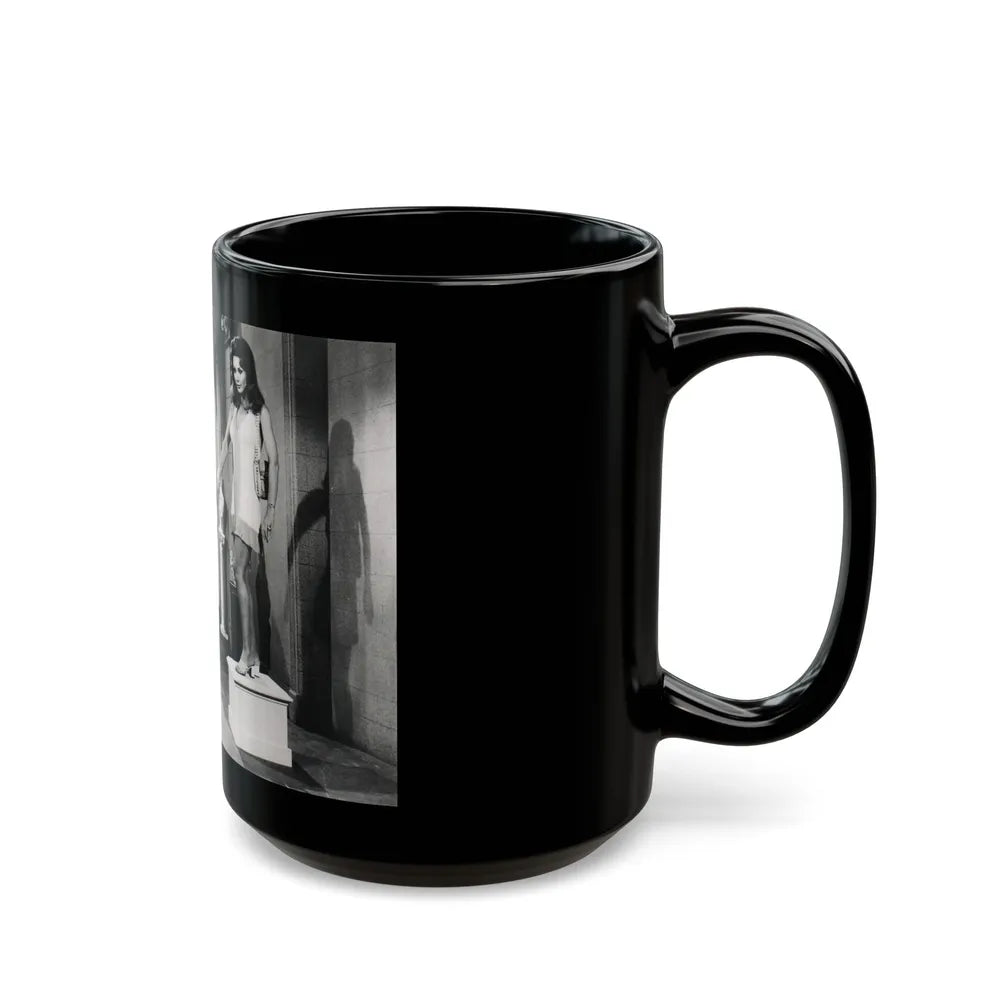 Francine York #71 (Vintage Female Icon) Black Coffee Mug-Go Mug Yourself