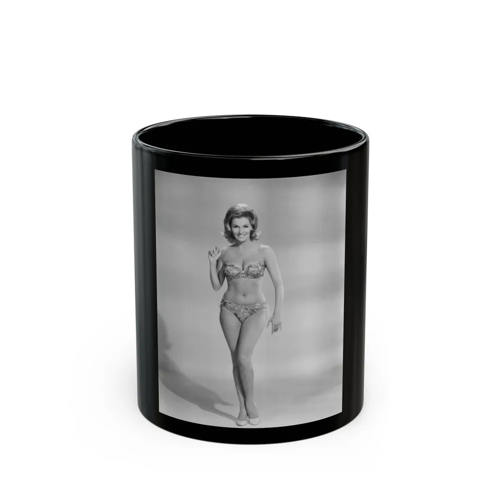 Nancy Kovack #03 (Vintage Female Icon) Black Coffee Mug-11oz-Go Mug Yourself