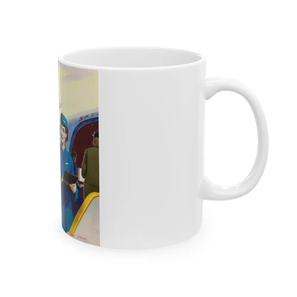 Boarding the Flight - White Coffee Mug-Go Mug Yourself