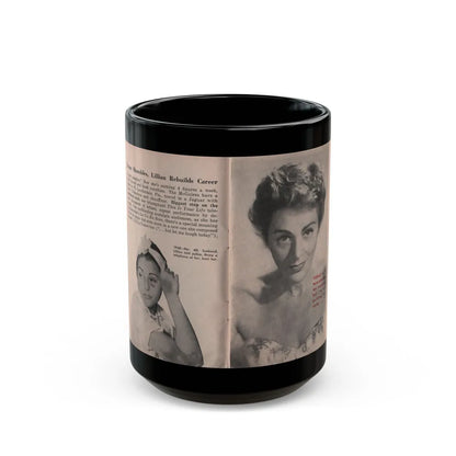 Lillian Roth #41 - People Pocket Mag. 6-16-54 - 2 B&W Photos & Article Continued (Vintage Female Icon) Black Coffee Mug-15oz-Go Mug Yourself