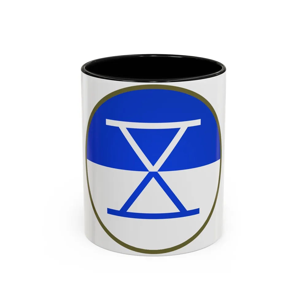 X Corps (U.S. Army) Accent Coffee Mug-11oz-Black-Go Mug Yourself