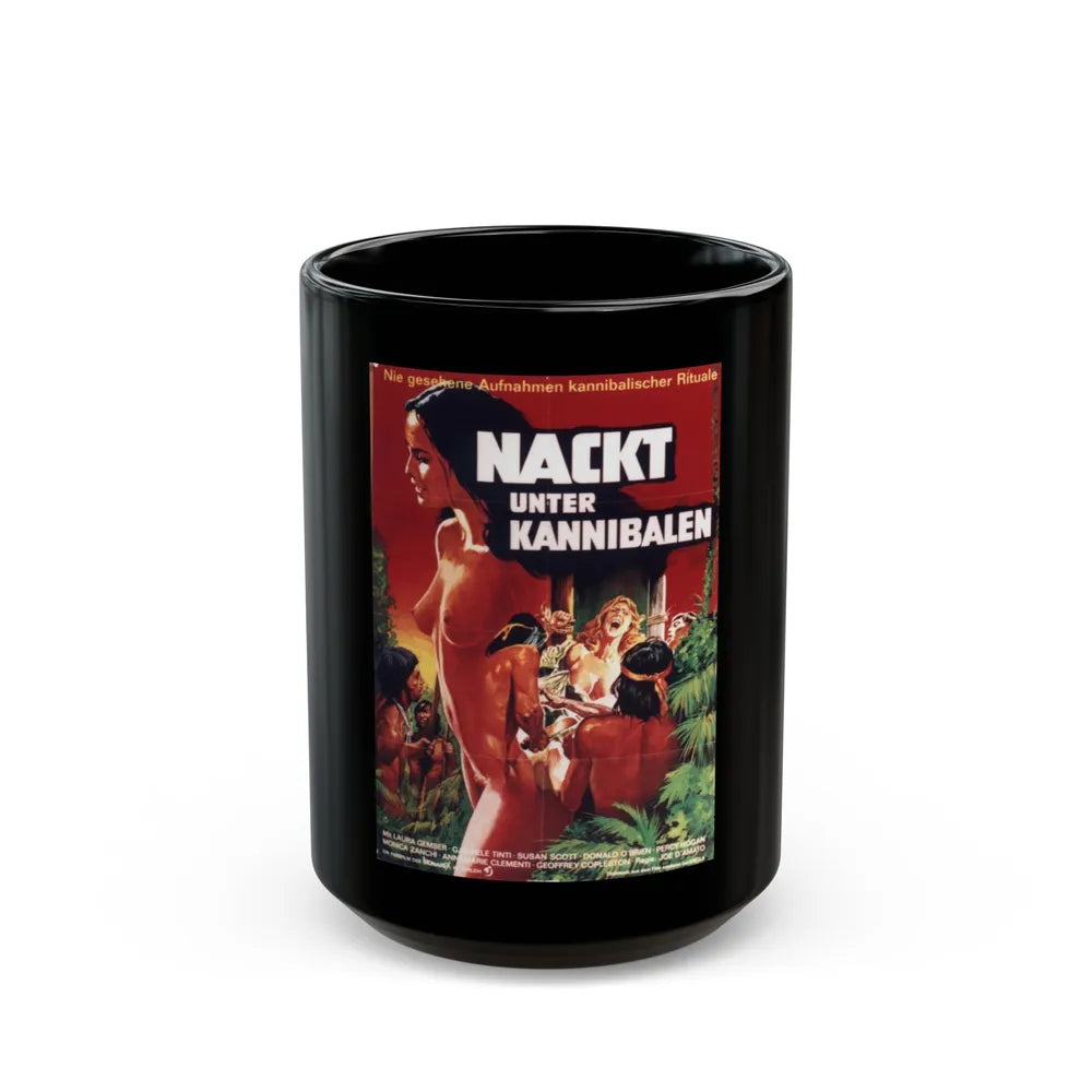 EMANUELLE AND THE LAST CANNIBALS 1977 Movie Poster - Black Coffee Mug-15oz-Go Mug Yourself