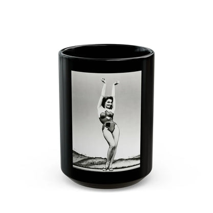 Julie Newmar #294 (Vintage Female Icon) Black Coffee Mug-15oz-Go Mug Yourself