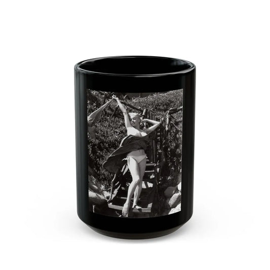 Jeanne Carmen #54 (Vintage Female Icon) Black Coffee Mug-15oz-Go Mug Yourself