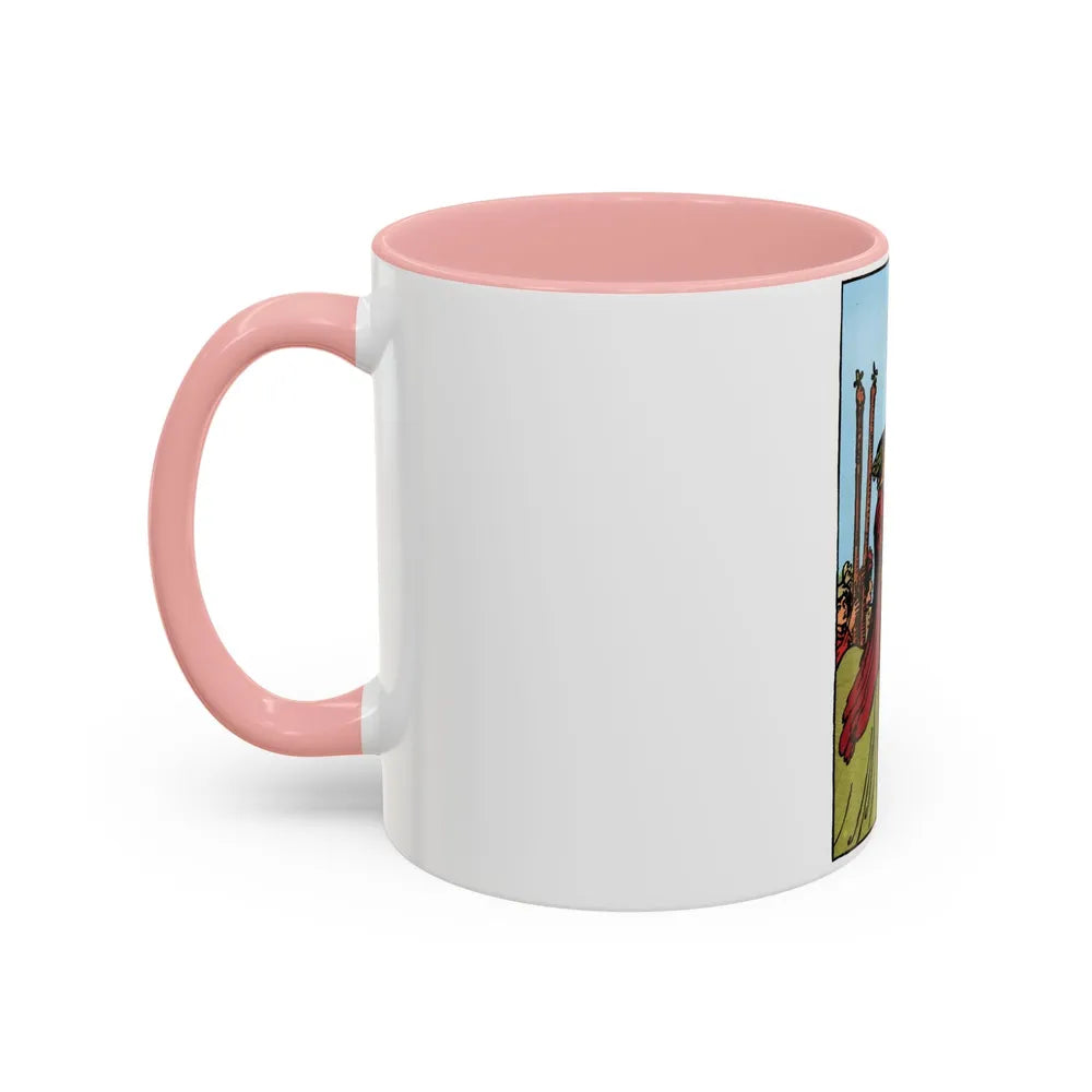 The 6 of Wands (Tarot Card) Accent Coffee Mug-Go Mug Yourself