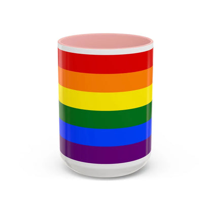 Gay Pride Pride Flag - Accent Coffee Mug-15oz-Pink-Go Mug Yourself