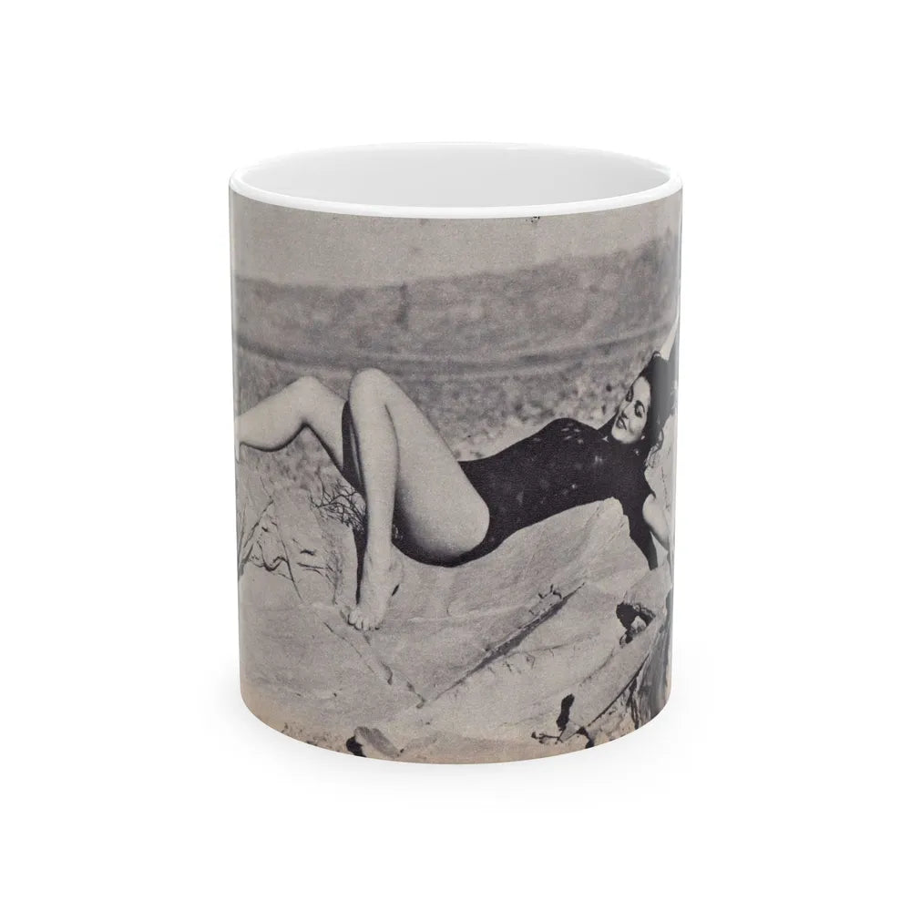 Julie Newmar #120 (Vintage Female Icon) White Coffee Mug-11oz-Go Mug Yourself