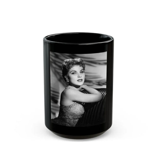 Debra Paget #667 (Vintage Female Icon) Black Coffee Mug-15oz-Go Mug Yourself