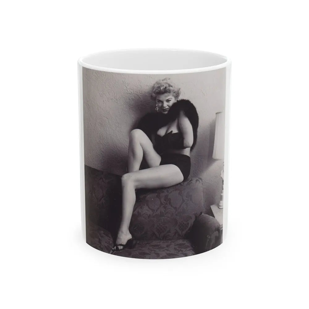 Barbara Nichols #297 (Vintage Female Icon) White Coffee Mug-11oz-Go Mug Yourself