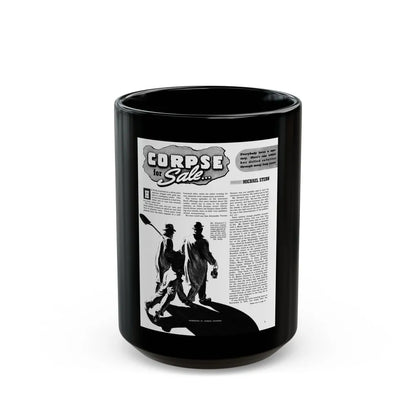 Corpse for Sale, Male Home Companion, October 1942 - Black Coffee Mug-15oz-Go Mug Yourself