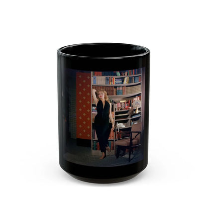 Julie Newmar #421 (Vintage Female Icon) Black Coffee Mug-15oz-Go Mug Yourself