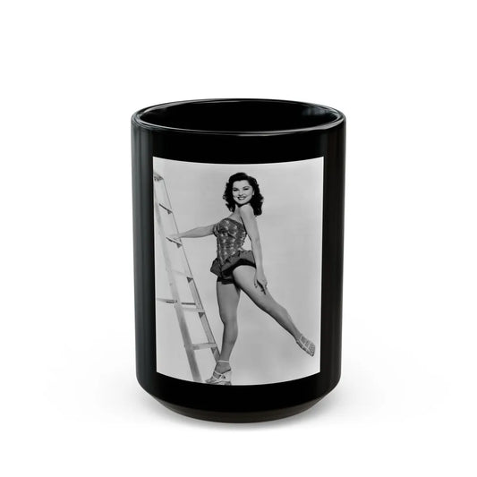 Debra Paget #378 2 (Vintage Female Icon) Black Coffee Mug-15oz-Go Mug Yourself