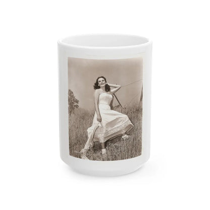 Patricia Medina #77 (Vintage Female Icon) White Coffee Mug-15oz-Go Mug Yourself