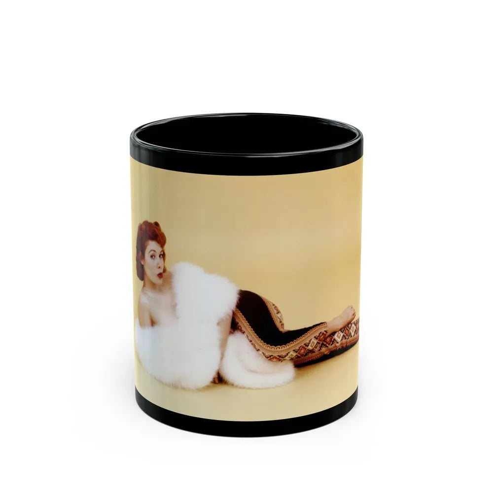 Jill St. John #179 (Vintage Female Icon) Black Coffee Mug-11oz-Go Mug Yourself