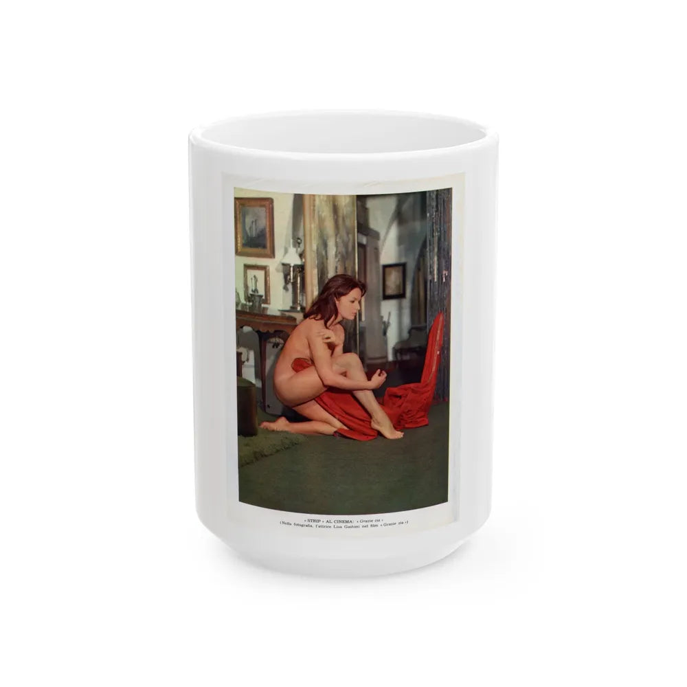 Lisa Gastoni #36 (Vintage Female Icon) White Coffee Mug-15oz-Go Mug Yourself