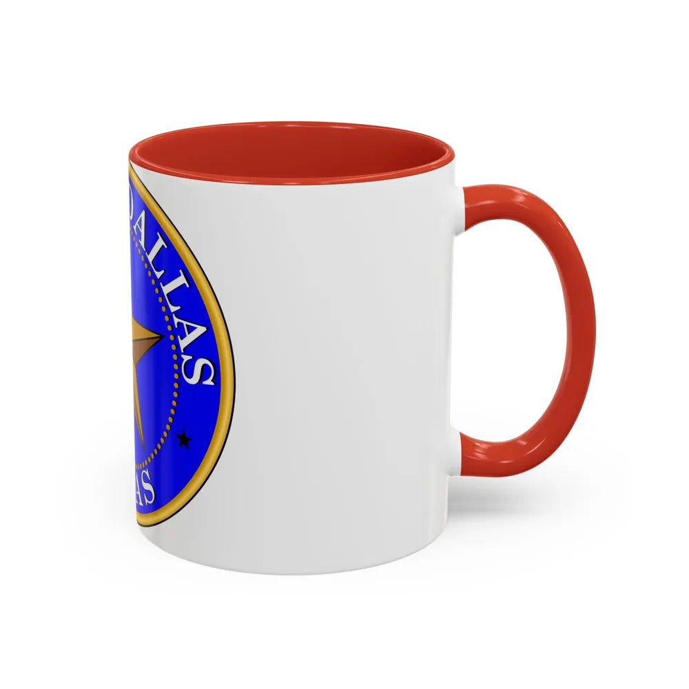 Seal of Dallas - Accent Coffee Mug-Go Mug Yourself