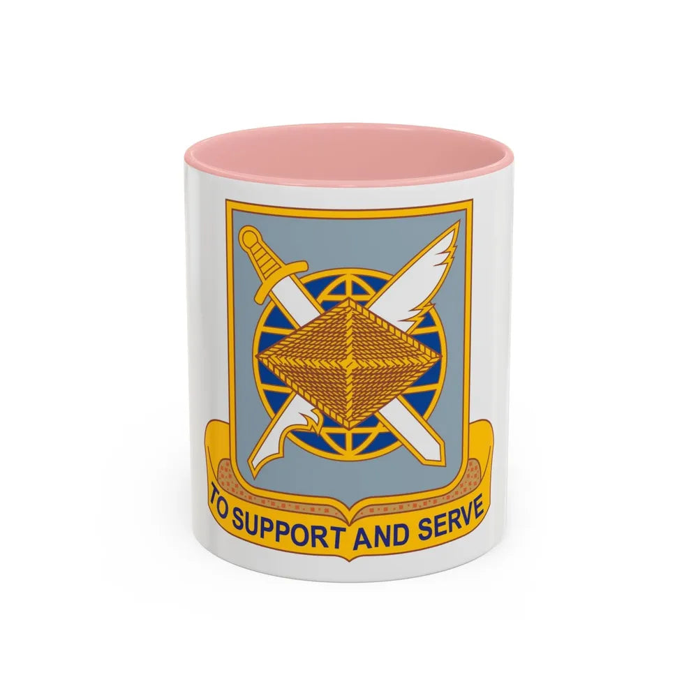 Finance Corps (U.S. Army) Accent Coffee Mug-11oz-Pink-Go Mug Yourself