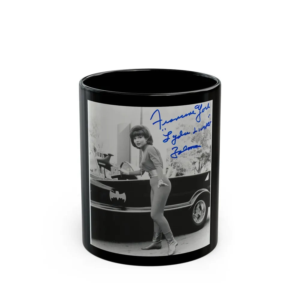 Francine York #09 (Vintage Female Icon) Black Coffee Mug-11oz-Go Mug Yourself