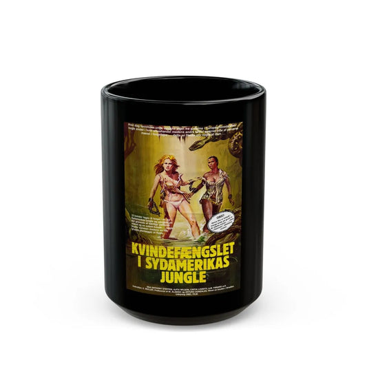 ESCAPE FROM HELL (DANISH) 1980 Movie Poster - Black Coffee Mug-15oz-Go Mug Yourself