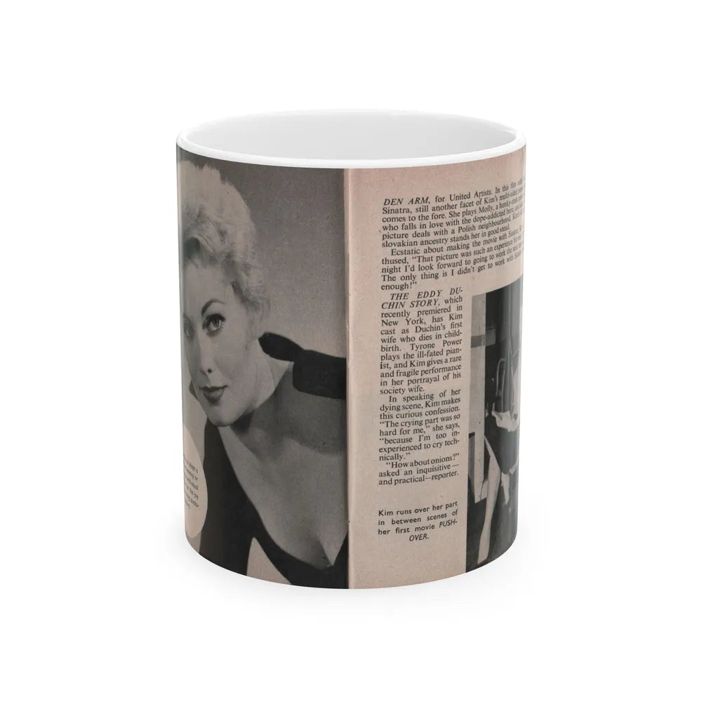 Kim Novak #152 - Scanned Mag. 66 Photos (Vintage Female Icon) White Coffee Mug-11oz-Go Mug Yourself