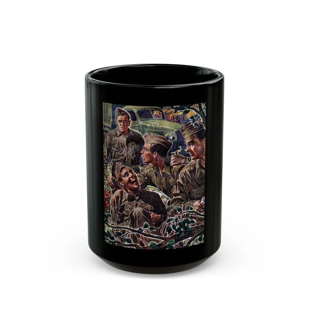 George and the Egg-Shy Pole, Liberty magazine, January 1, 1944 - Black Coffee Mug-15oz-Go Mug Yourself