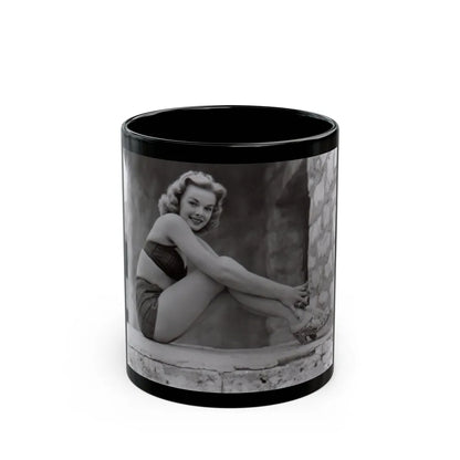 Leslie Parrish #275 (Vintage Female Icon) Black Coffee Mug-11oz-Go Mug Yourself