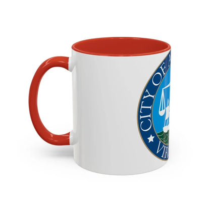 Seal of Alexandria Virginia - Accent Coffee Mug-Go Mug Yourself