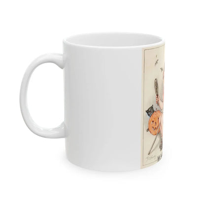 Halloween Spirits, Hearth and Home magazine cover - White Coffee Mug-Go Mug Yourself