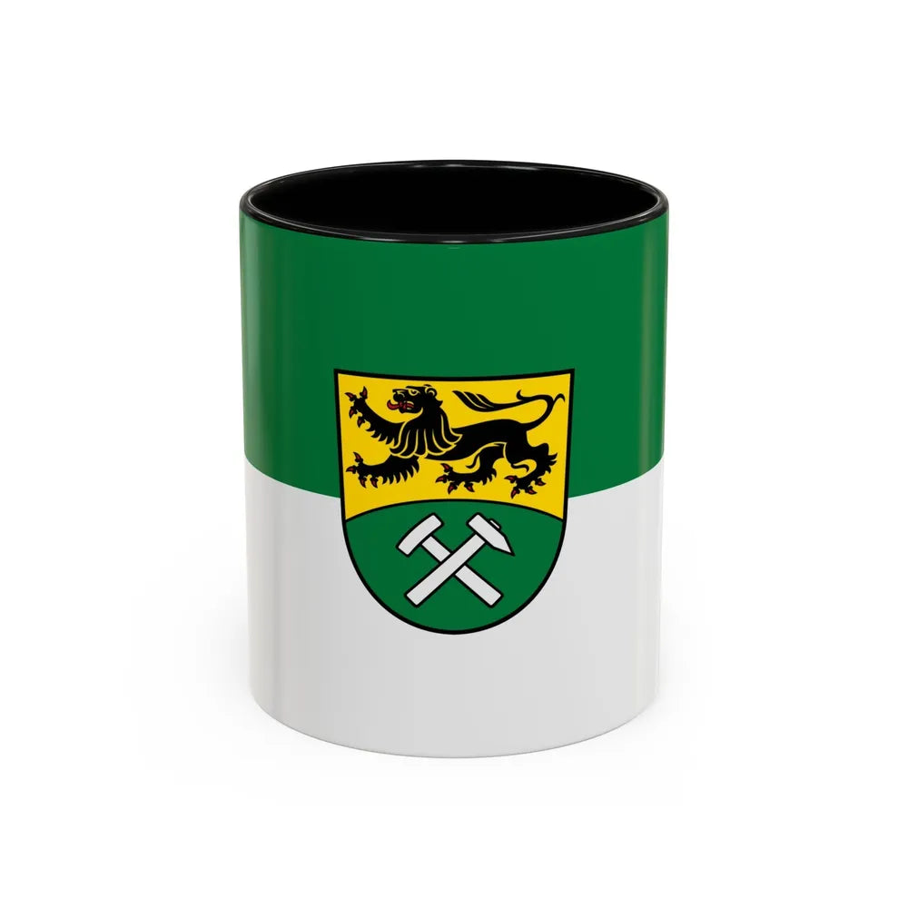 Flag of Erzgebirgskreises Germany - Accent Coffee Mug-11oz-Black-Go Mug Yourself