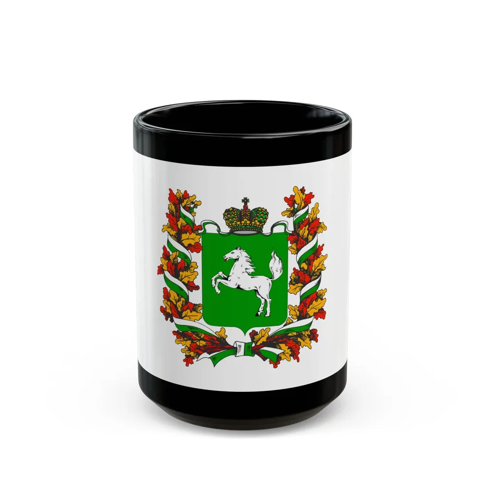 Flag of Tomsk Oblast Russia - Black Coffee Mug-15oz-Go Mug Yourself