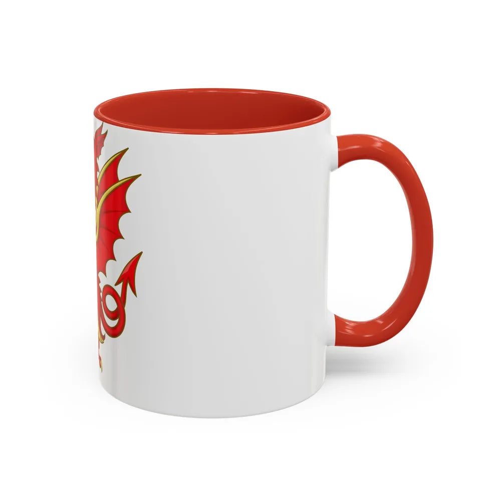 Tudor Dragon Badge - Accent Coffee Mug-Go Mug Yourself