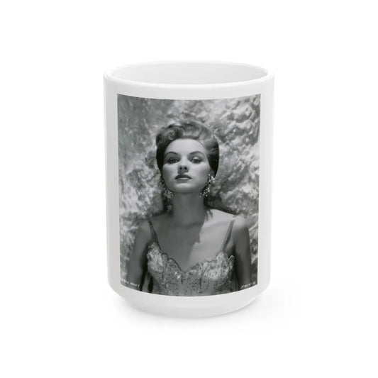 Debra Paget #666 (Vintage Female Icon) White Coffee Mug-15oz-Go Mug Yourself