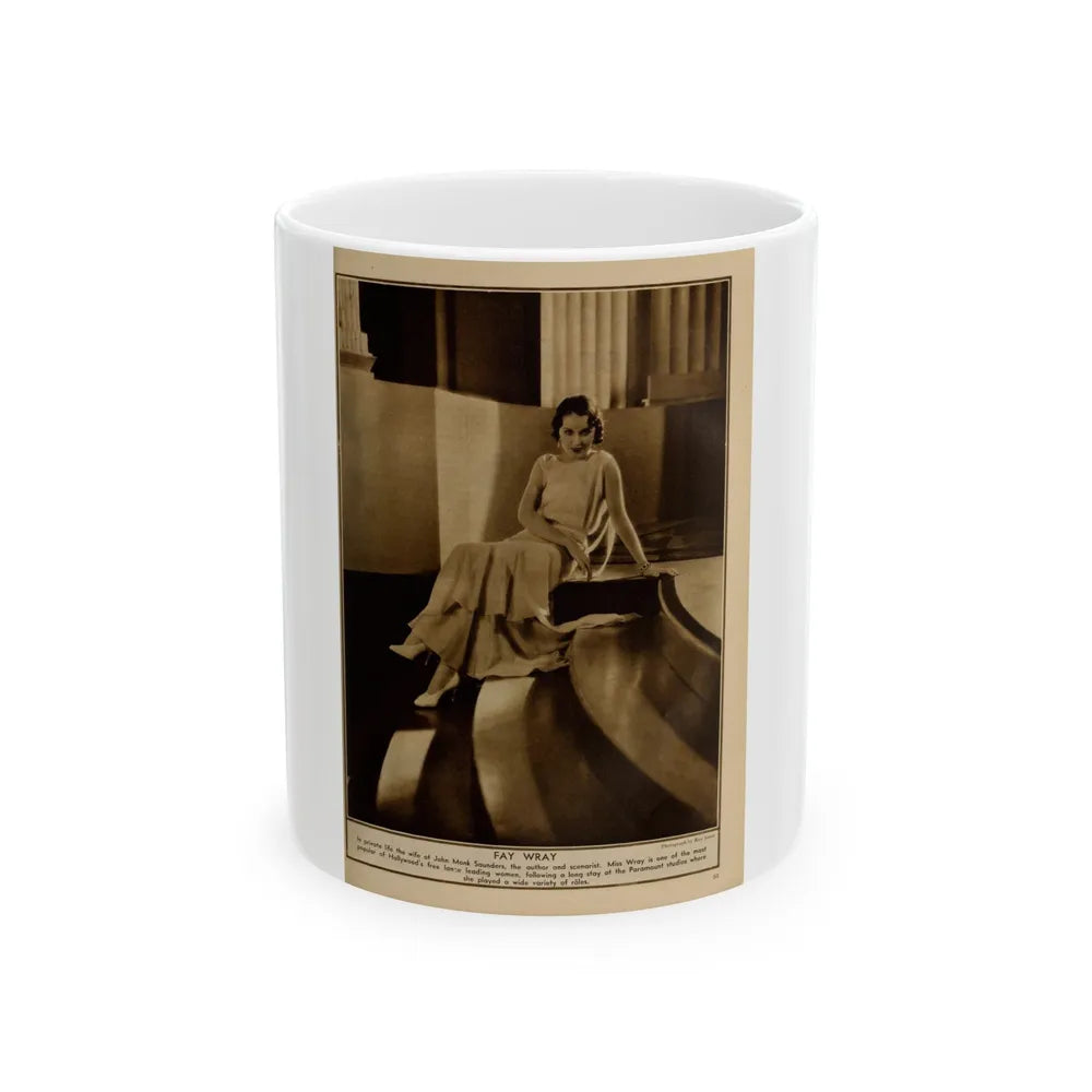 Fay Wray #215 (Vintage Female Icon) White Coffee Mug-11oz-Go Mug Yourself