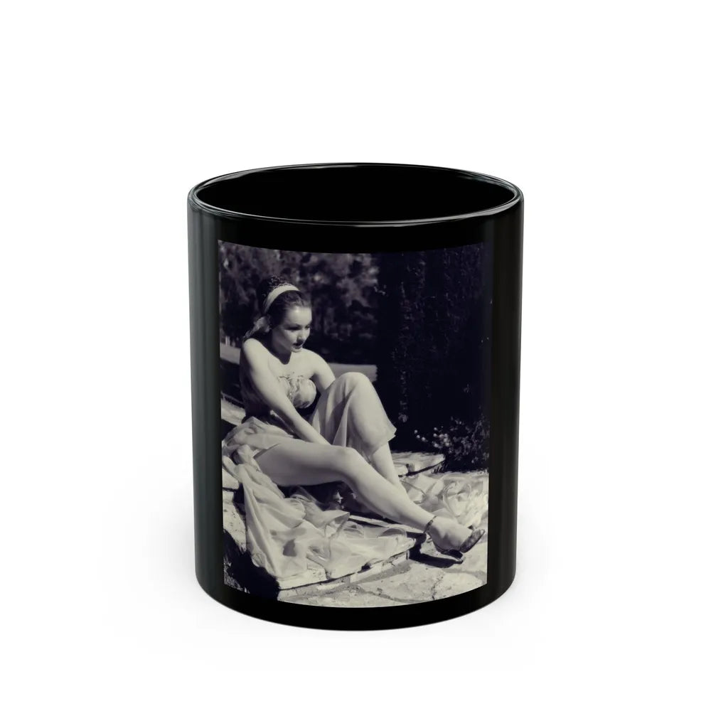 Julie Newmar #658 (Vintage Female Icon) Black Coffee Mug-11oz-Go Mug Yourself