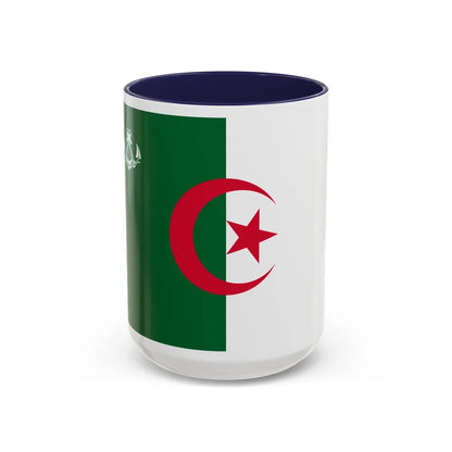 Naval Ensign of Algeria - Accent Coffee Mug-15oz-Navy-Go Mug Yourself