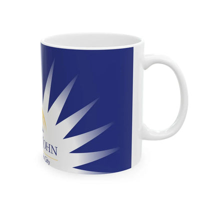 Flag of Fort St John British Columbia Canada - White Coffee Mug-Go Mug Yourself