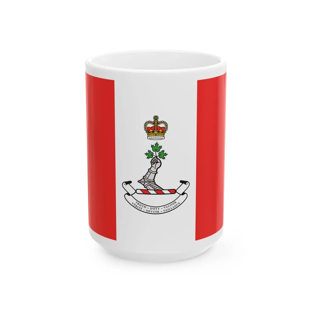 Flag of the Royal Military College of Canada - White Coffee Mug-15oz-Go Mug Yourself