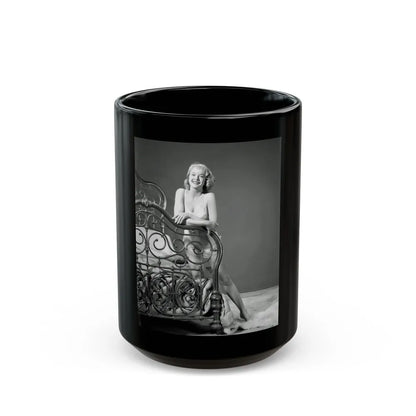 Leslie Parrish #185 (Vintage Female Icon) Black Coffee Mug-15oz-Go Mug Yourself