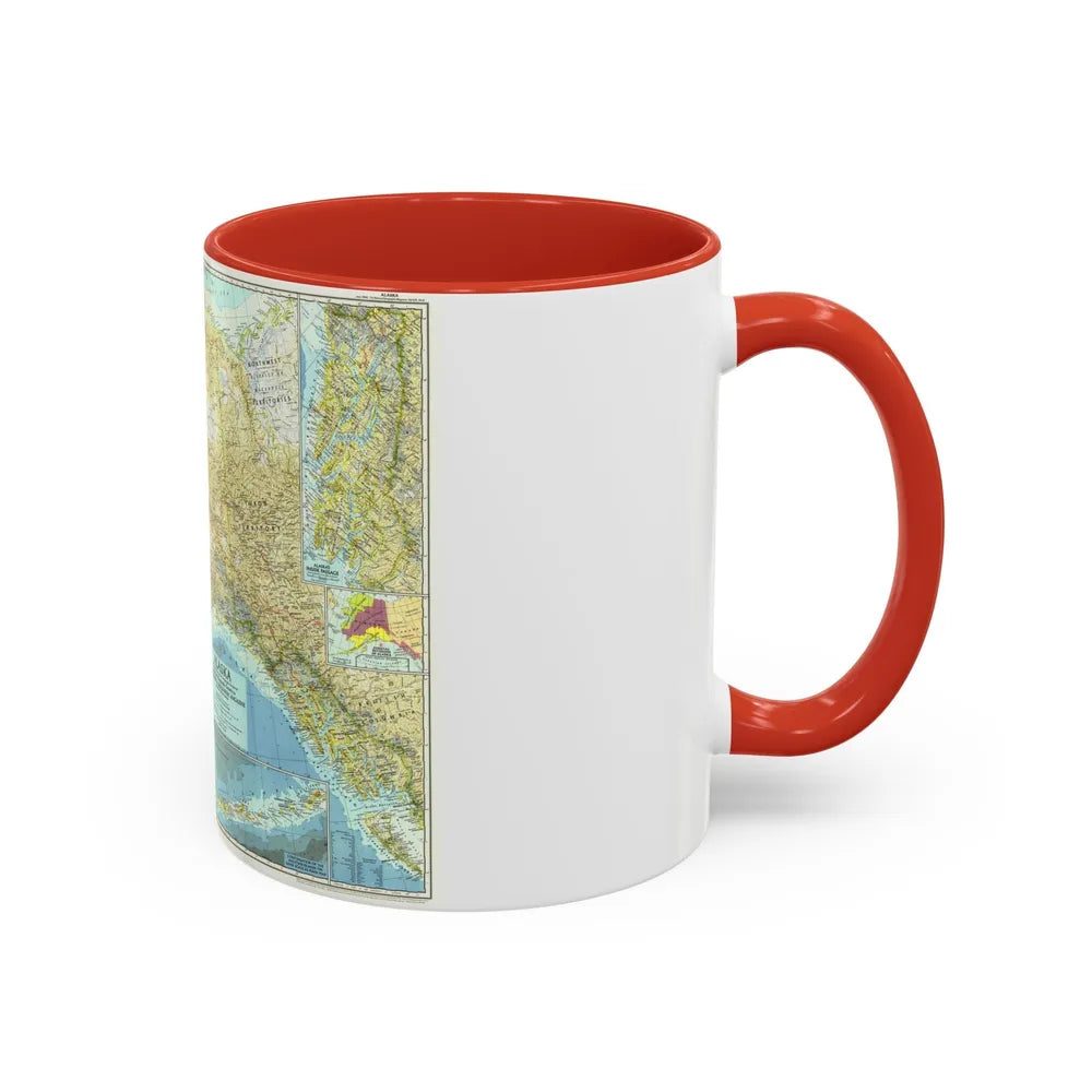 USA - Alaska (1956) (Map) Accent Coffee Mug-Go Mug Yourself