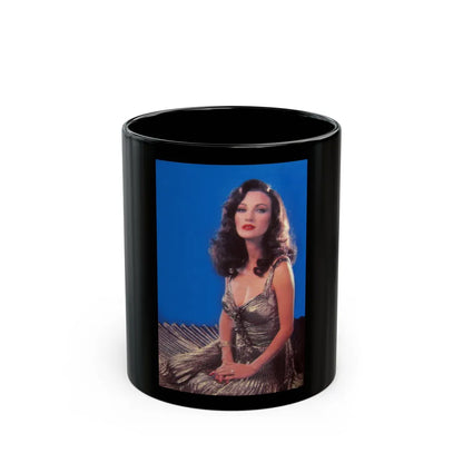 Jane Seymour #80 (Vintage Female Icon) Black Coffee Mug-11oz-Go Mug Yourself