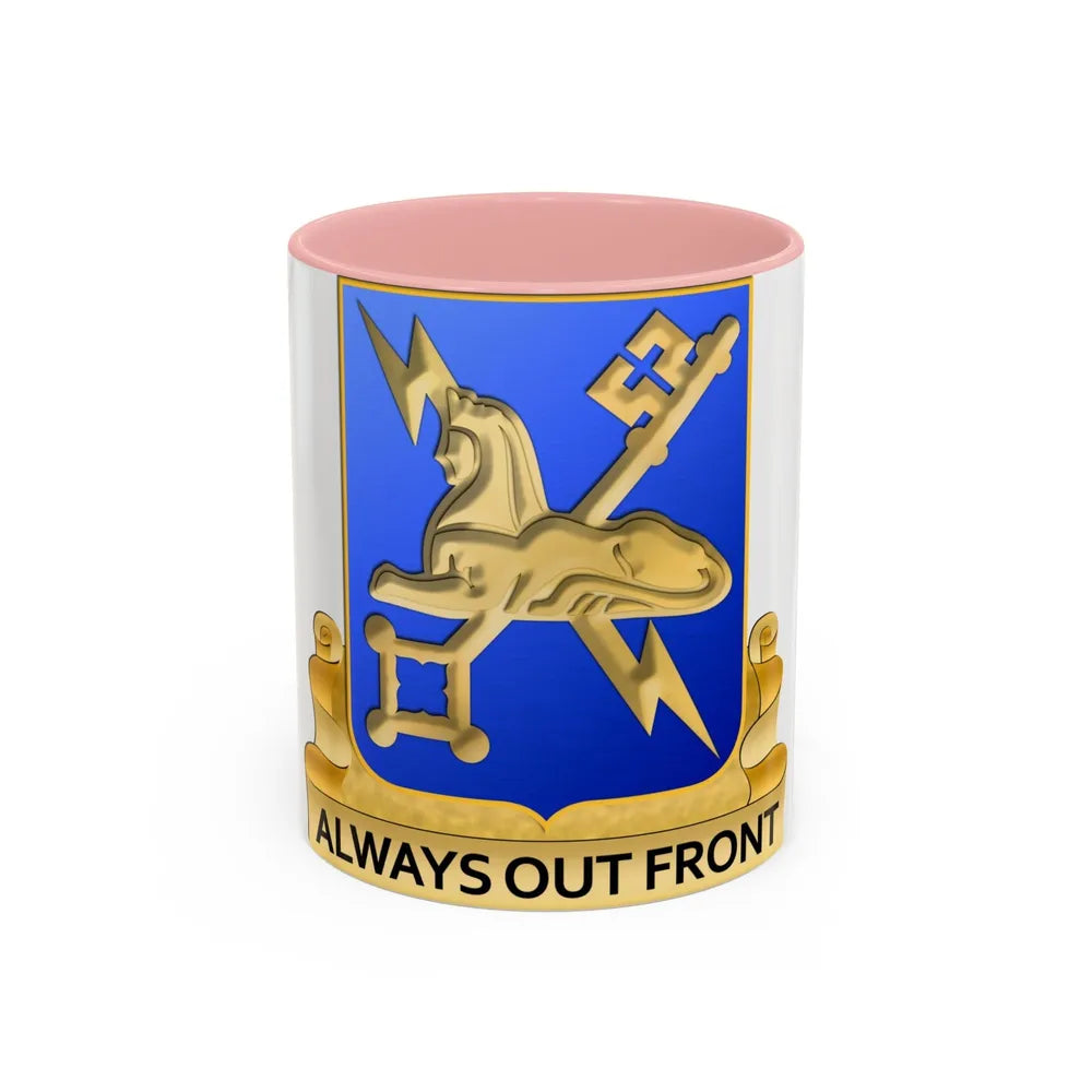 Military Intelligence Corps (U.S. Army) Accent Coffee Mug-11oz-Pink-Go Mug Yourself